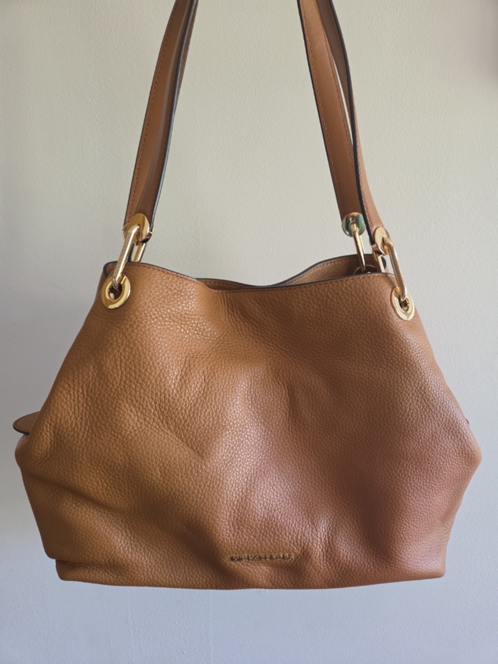Michael Kors Raven Leather Three Pocket Shoulder Bag